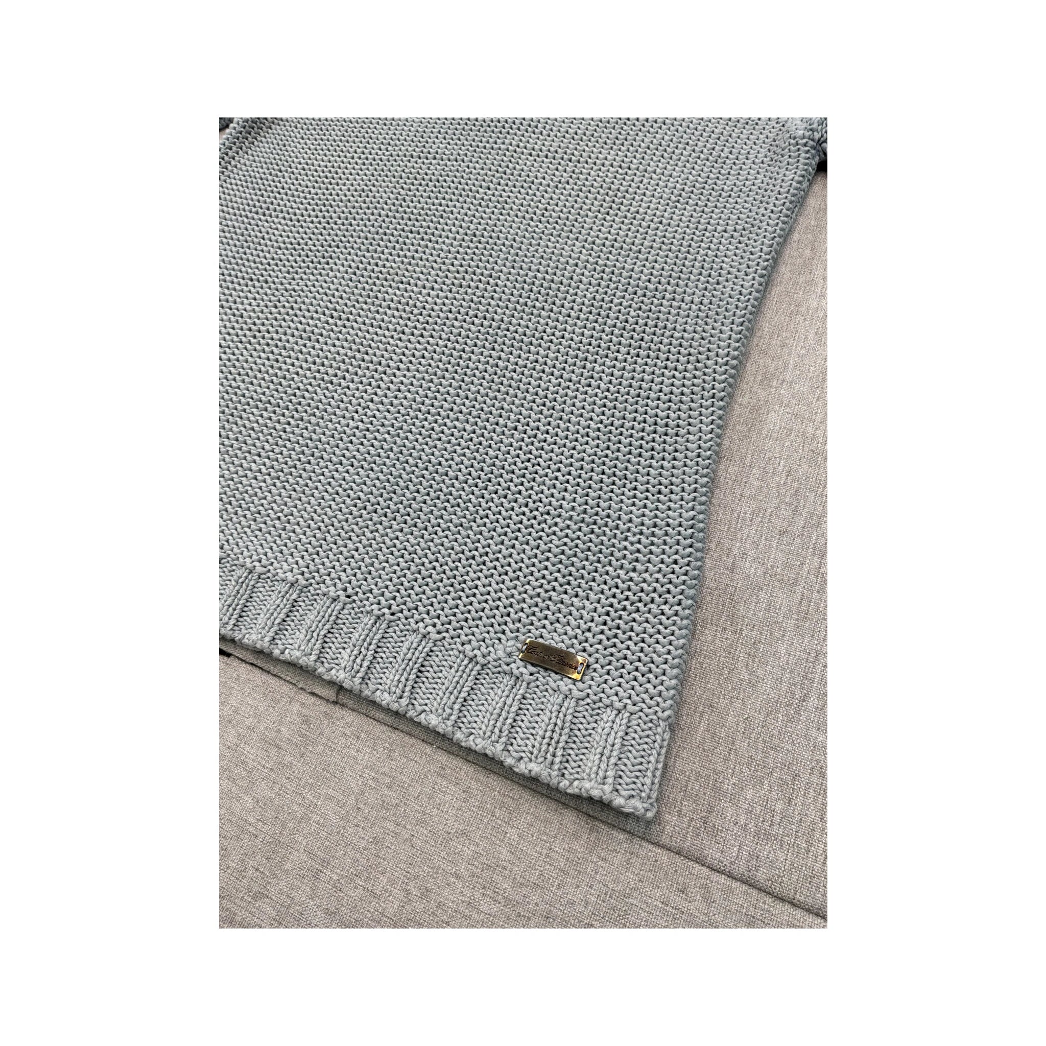 Conte of Florence V-Neck Short Sleeve Knit Sweater