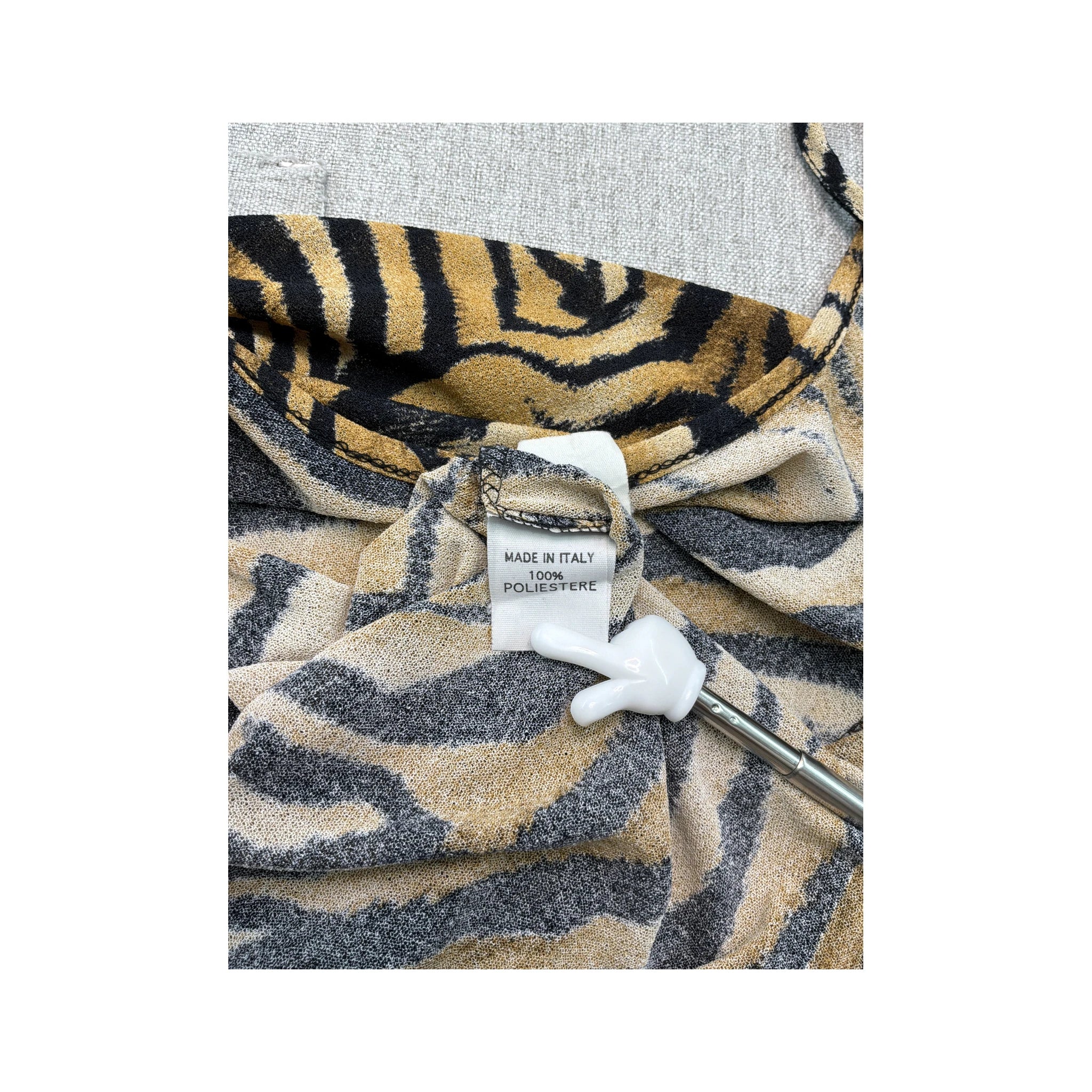 Made in Italy Zebra Print Slip Dress