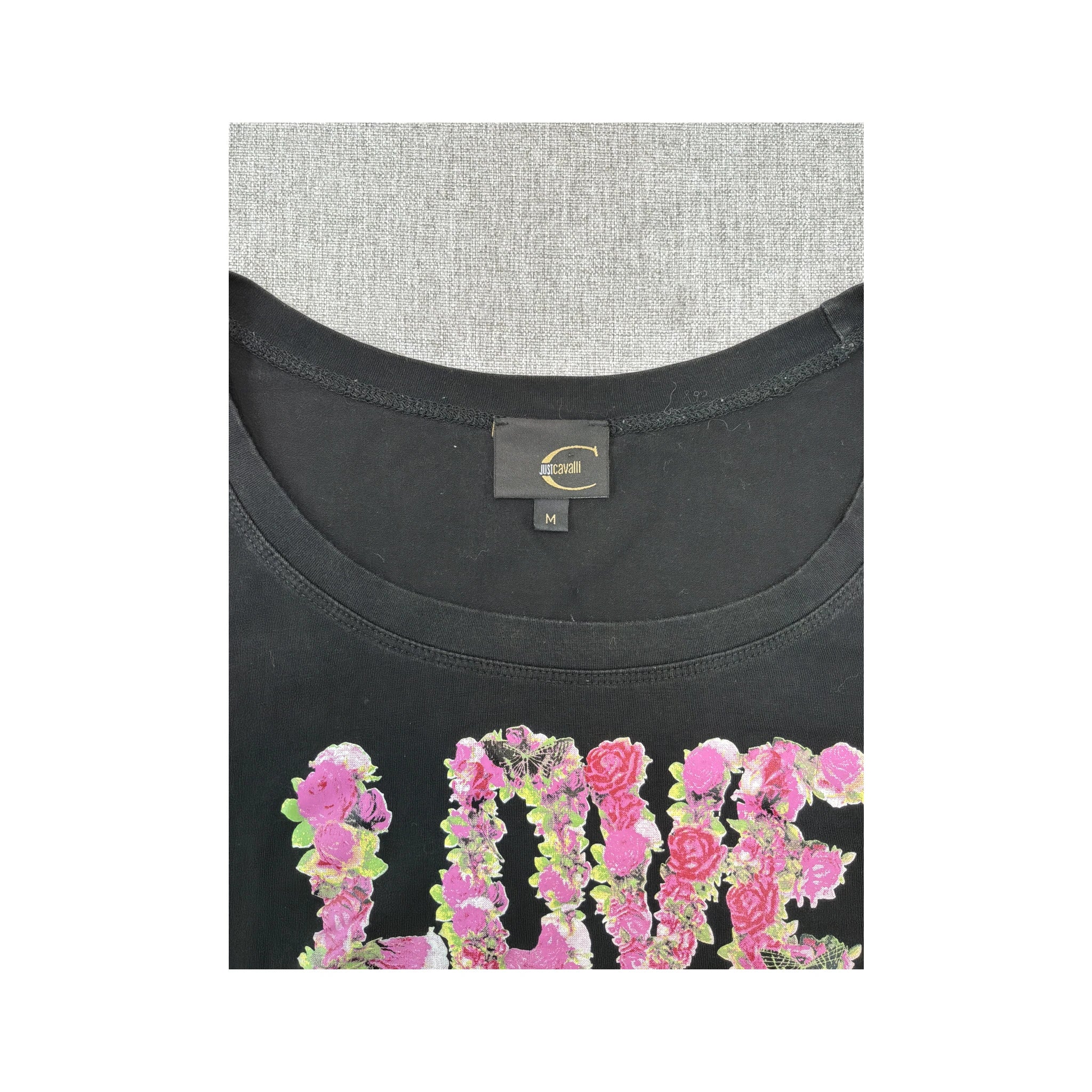 Just Cavalli Floral Graphic Long Sleeve T-shirt