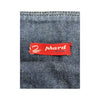Mini saia Plissada Phard Basic Jeans em ganga de algodão de Cintura Descida com Bainha Desfiada