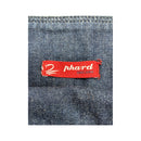 Mini saia Plissada Phard Basic Jeans em ganga de algodão de Cintura Descida com Bainha Desfiada