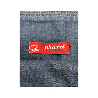 Mini saia Plissada Phard Basic Jeans em ganga de algodão de Cintura Descida com Bainha Desfiada