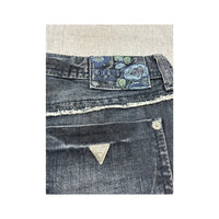 Guess Y2K Floral Ruffle Denim Mini Skirt