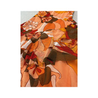 Vestido Lingerie Valtusi floral com Bainha Lenço