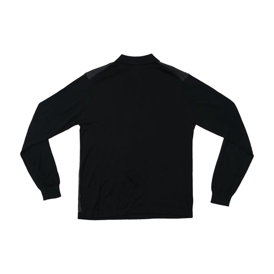 PeterCofox Ribbed Knit Polo Sweater