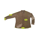 Attitude Brown Cotton Fine Wale Corduroy Button-Up Shirt