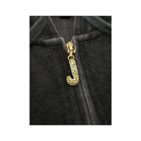 Juicy Couture Black Velour Zip Up Hoodie