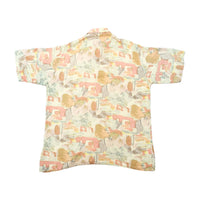 Abstract Painterly Print Viscose Short Sleeve Shirt