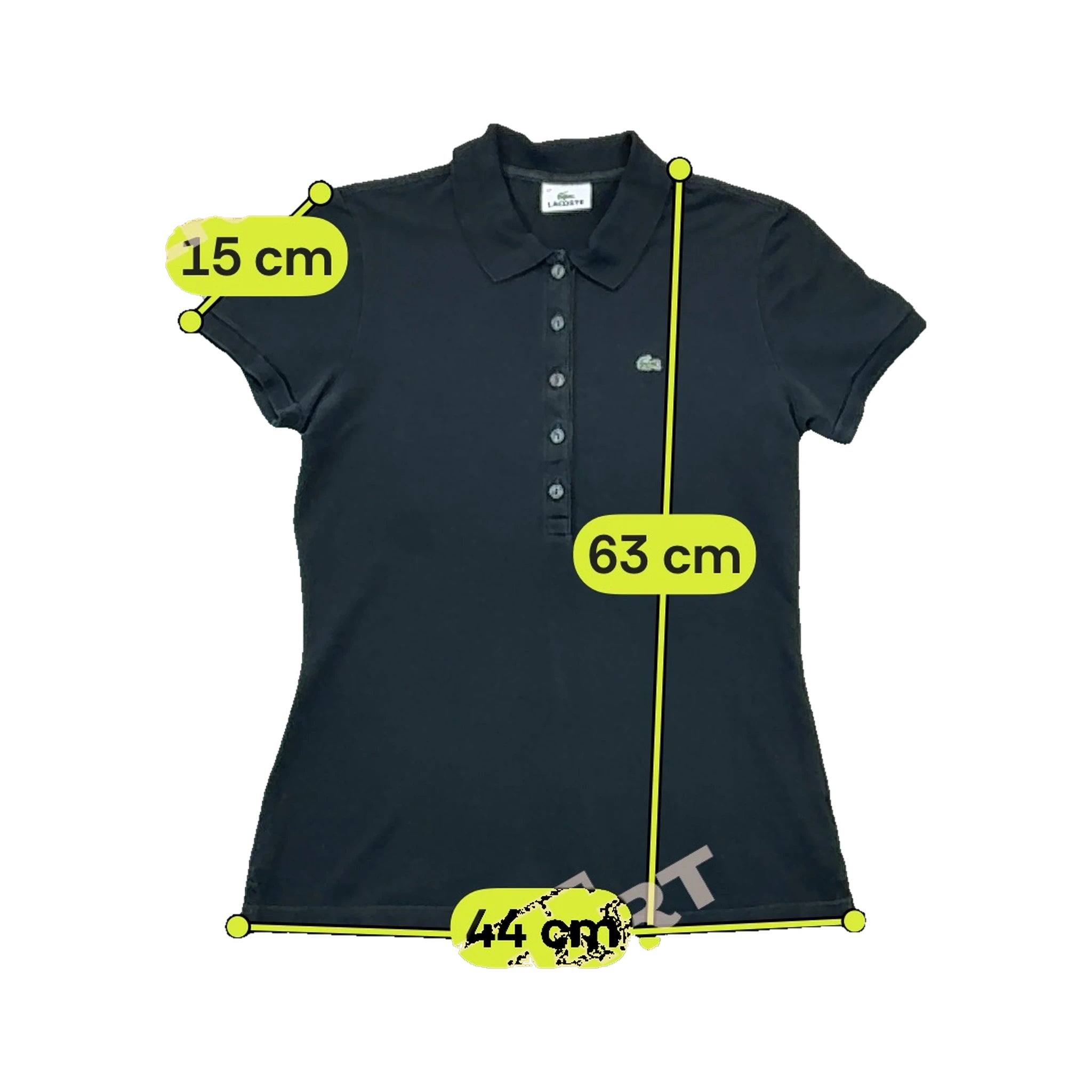 Lacoste Black Cotton Pique Fitted Polo