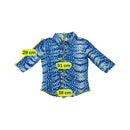 ID.IM Blue Polka Dot Abstract Print Silk Shirt