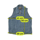 BOX Jeans & Co. Blue Plaid Zip Front Vest Jacket