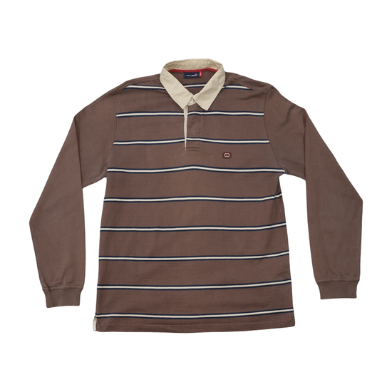 Tom Maso Striped Rugby Polo Shirt