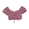 Phard Girl Floral Puff Sleeve Crop Blouse