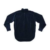 Replay Navy Cotton Velvet Button-Down Shirt