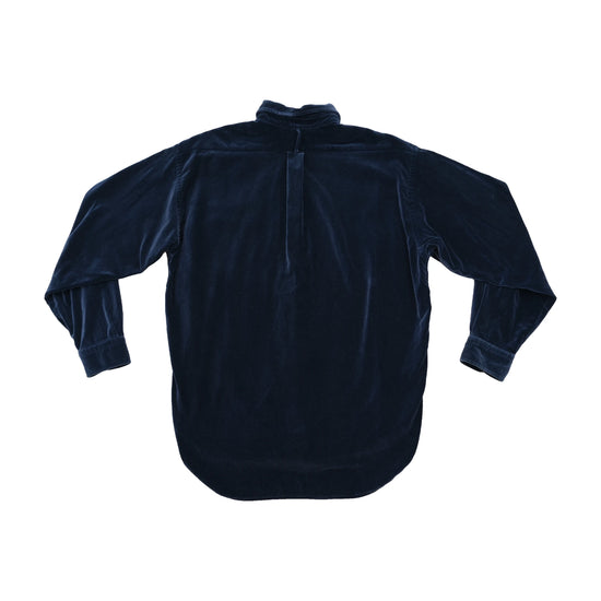 Replay Navy Cotton Velvet Button-Down Shirt