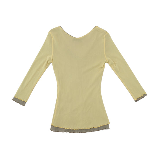 No-Nà Floral Appliqué Sheer Blouse
