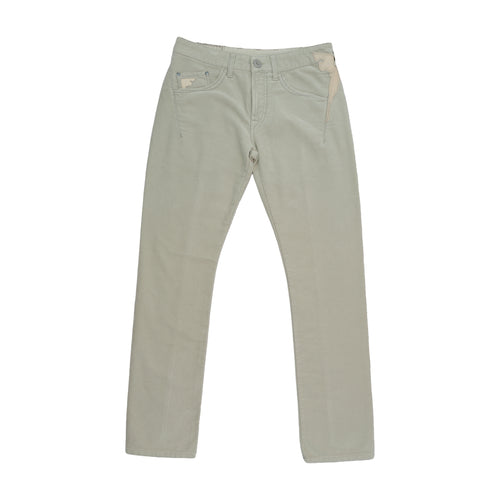 Marithé + François Girbaud Beige Embroidered Flap Pocket Five-Pocket Jeans