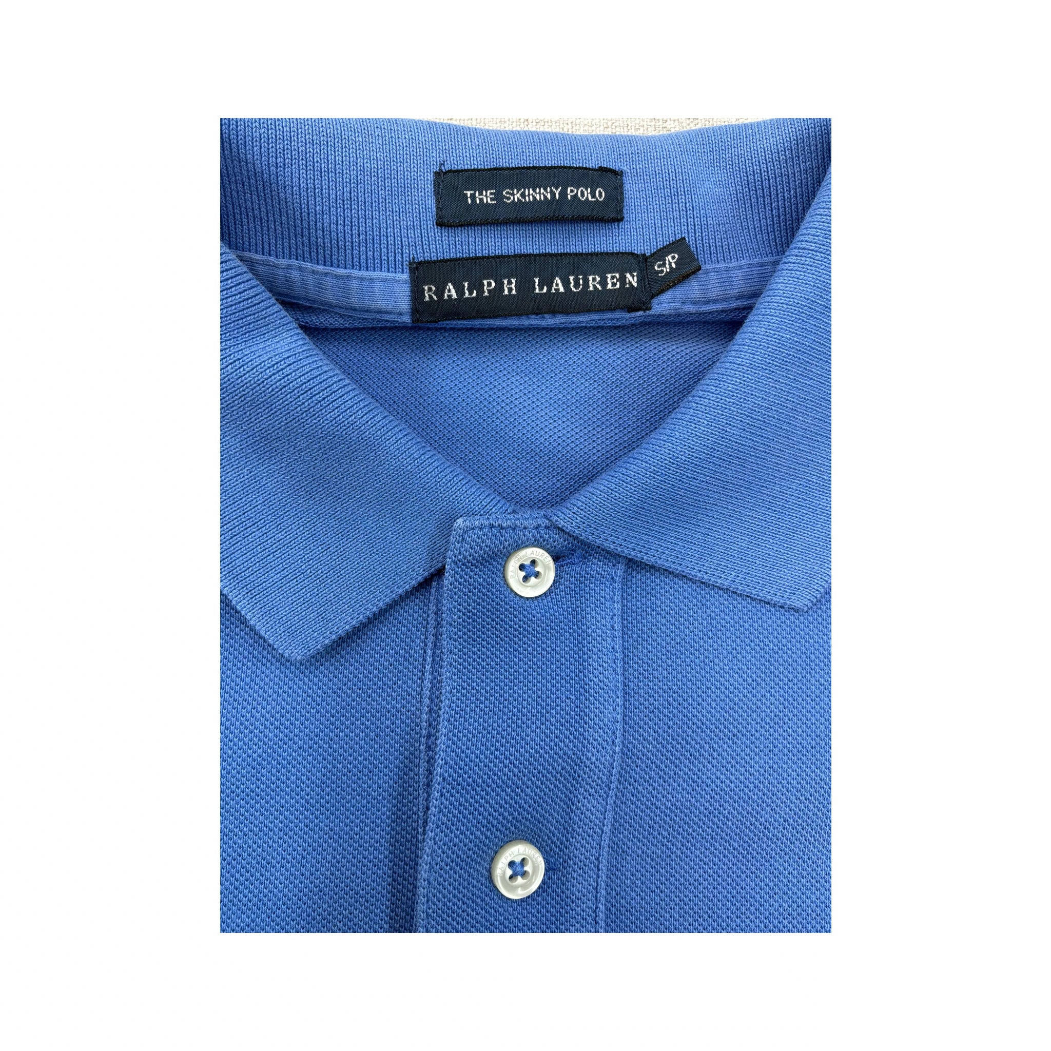 Ralph Lauren The Skinny Polo Blue Piqué Cotton Polo Shirt