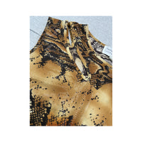Luciano Pavarotti Snake Print Sleeveless Bodycon Dress