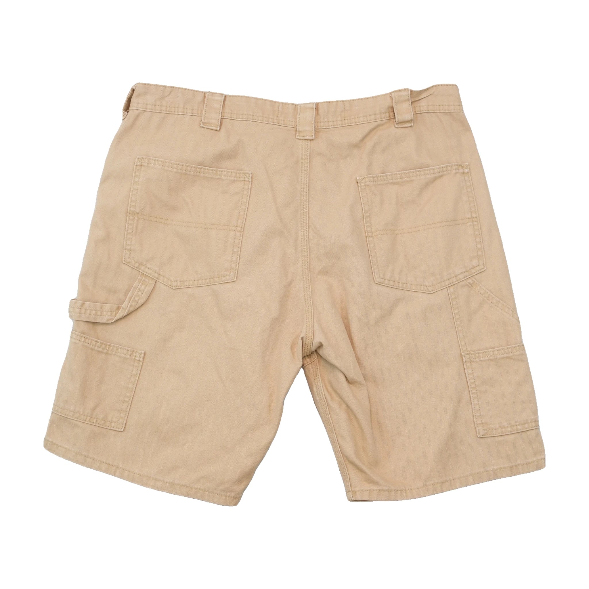 Denim Co. Beige Herringbone Utility Cargo Shorts