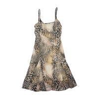 Abstract Animal Print Spaghetti Strap Dress