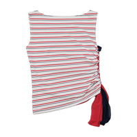 Trasparenze Striped Side Tie Tank Top