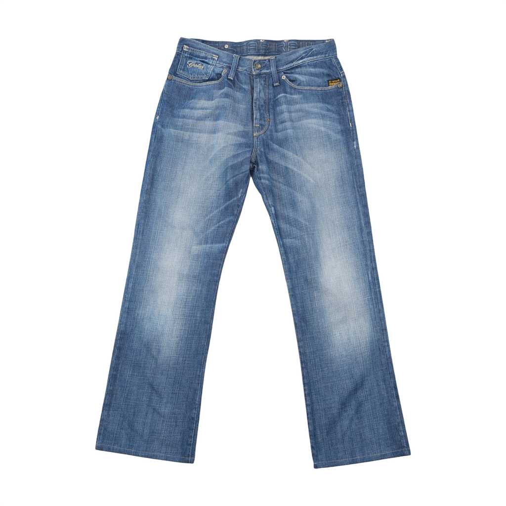 G-Star Faded Straight Leg Cotton Jeans