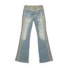 Mitequi Distressed Panel Flare Jeans