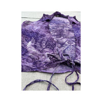 HFN Purple Abstract Tie Front Sleeveless Blouse