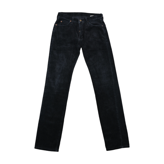 Lee Vintage Black Cotton Corduroy Straight Leg Pants