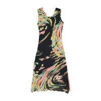Floral Print Backless Side Tie Maxi Dress