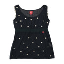 Miss Sixty Embellished Sheer Cotton Tank Top