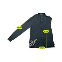 Polo by Ralph Lauren Black Cotton Long Sleeve Polo Shirt