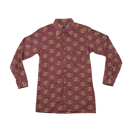 Young Style 2000 Abstract Chain Print Button-Up Shirt