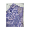 Vintage Purple Rose and Animal Print Asymmetric Midi Skirt