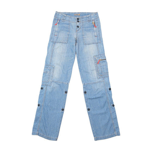 Witboy Light Wash Denim Cargo Pants