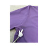 Purple Lettuce Hem Long Sleeve Blouse