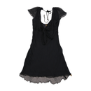 Killah Sheer Flutter Sleeve Tie Front Dress