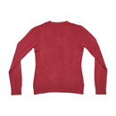Casaco de malha vintage vermelho com Botões à Frente