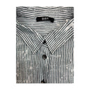 BIBA Blue Striped & Floral Print Button-Up Shirt
