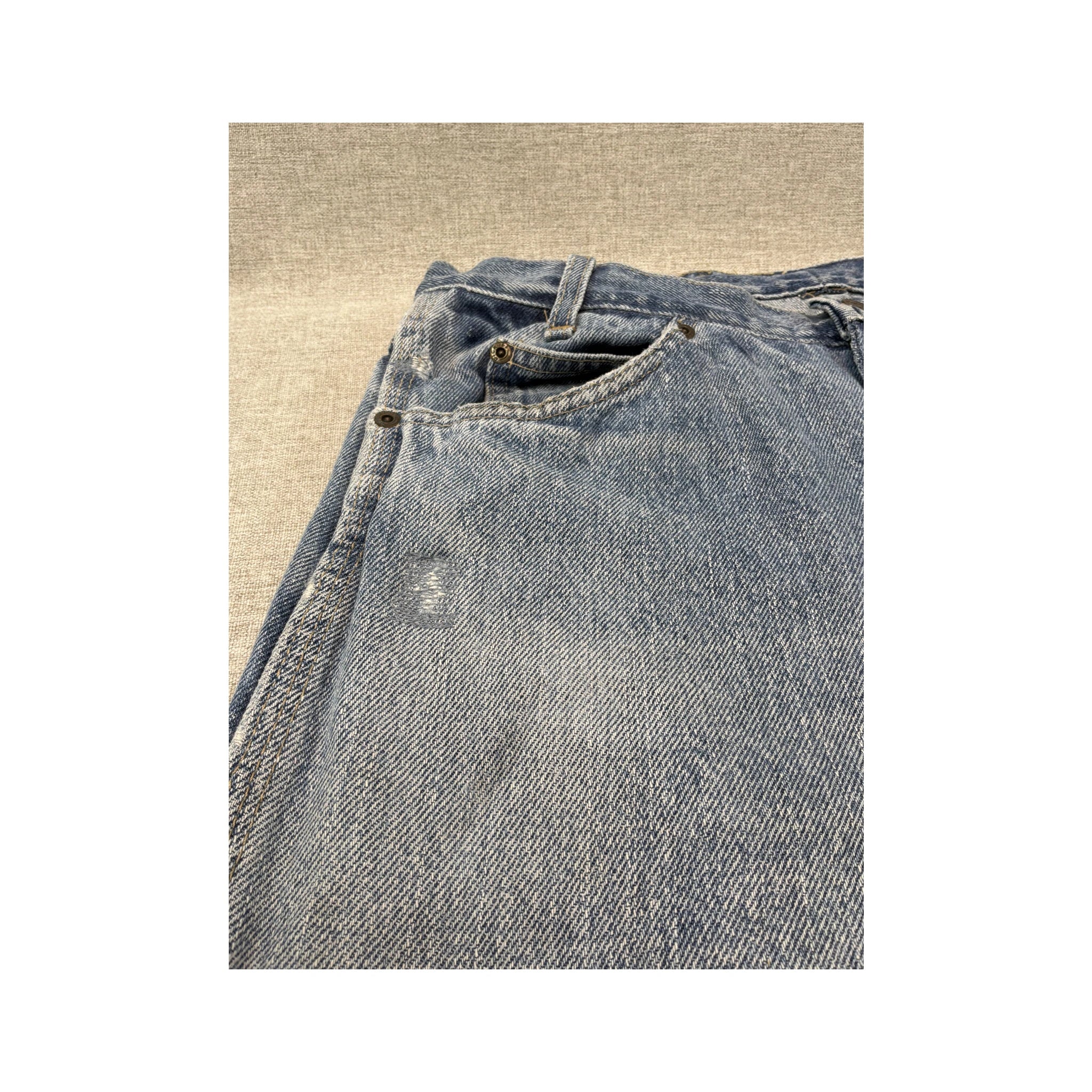 Calças de ganga de carpinteiro Dickies vintage de Lavagem Clara