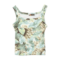 Ennefi Beat Tropical Leopard Print Tank Top