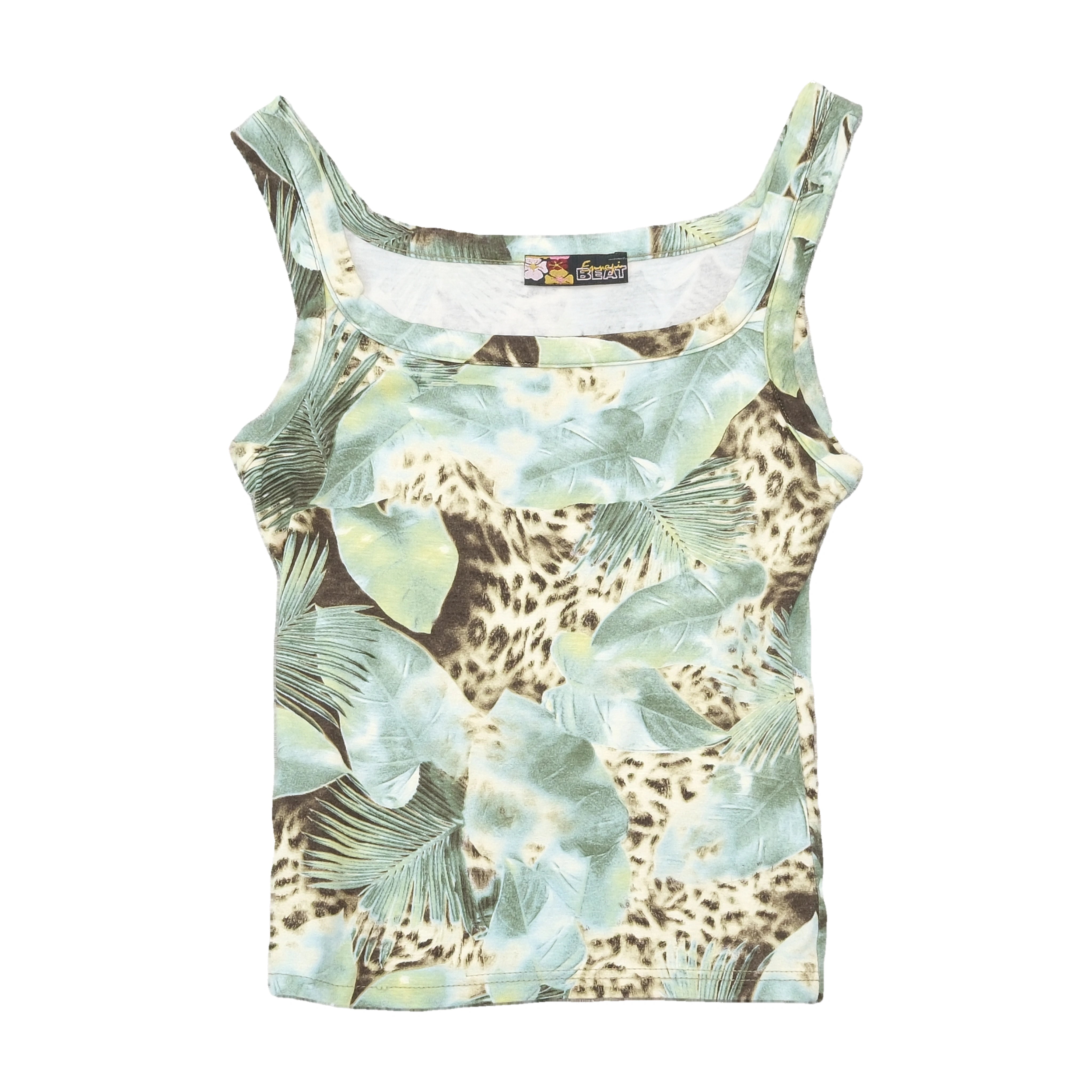 Ennefi Beat Tropical Leopard Print Tank Top