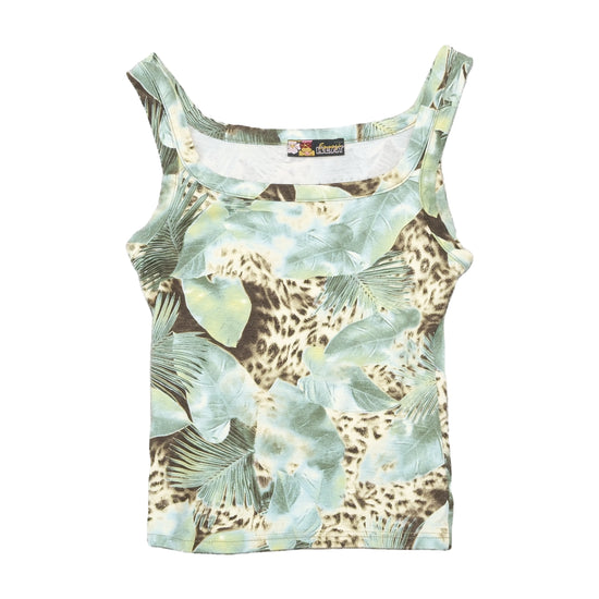 Ennefi Beat Tropical Leopard Print Tank Top