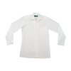 Camisa de Vestir Cauda vintage branca em poliéster e algodão com Punho Duplo