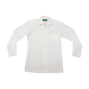 Camisa de Vestir Cauda vintage branca em poliéster e algodão com Punho Duplo