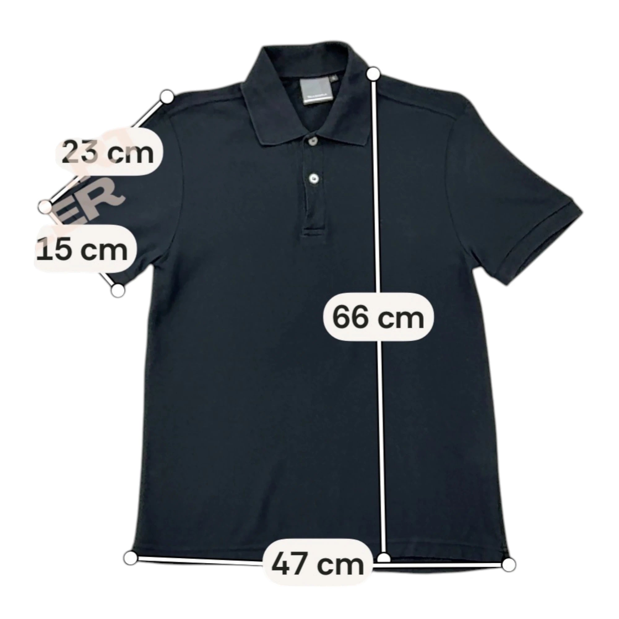 Diadora 100% Cotton Black Piqué Polo Shirt