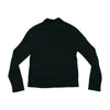 Vintage Dark Green Virgin Wool Blend Full Zip Collared Sweater