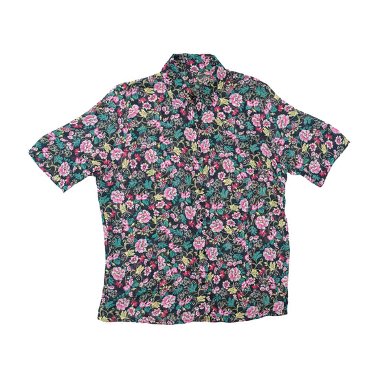 Floral Print Short Sleeve Button Up Shirt