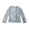 Blue Mesh Snakeprint Shirt